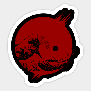 Red Wave Sticker